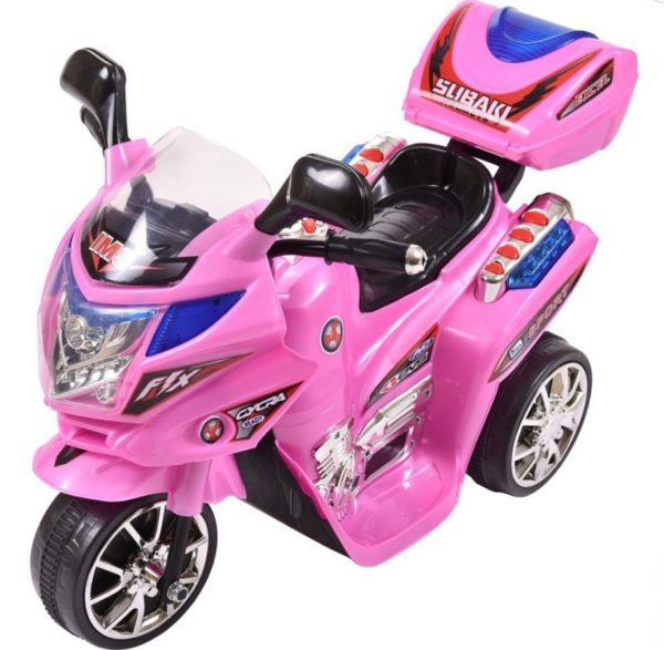 Elbil, motorcykel Pink panther, 3 hjul 6V